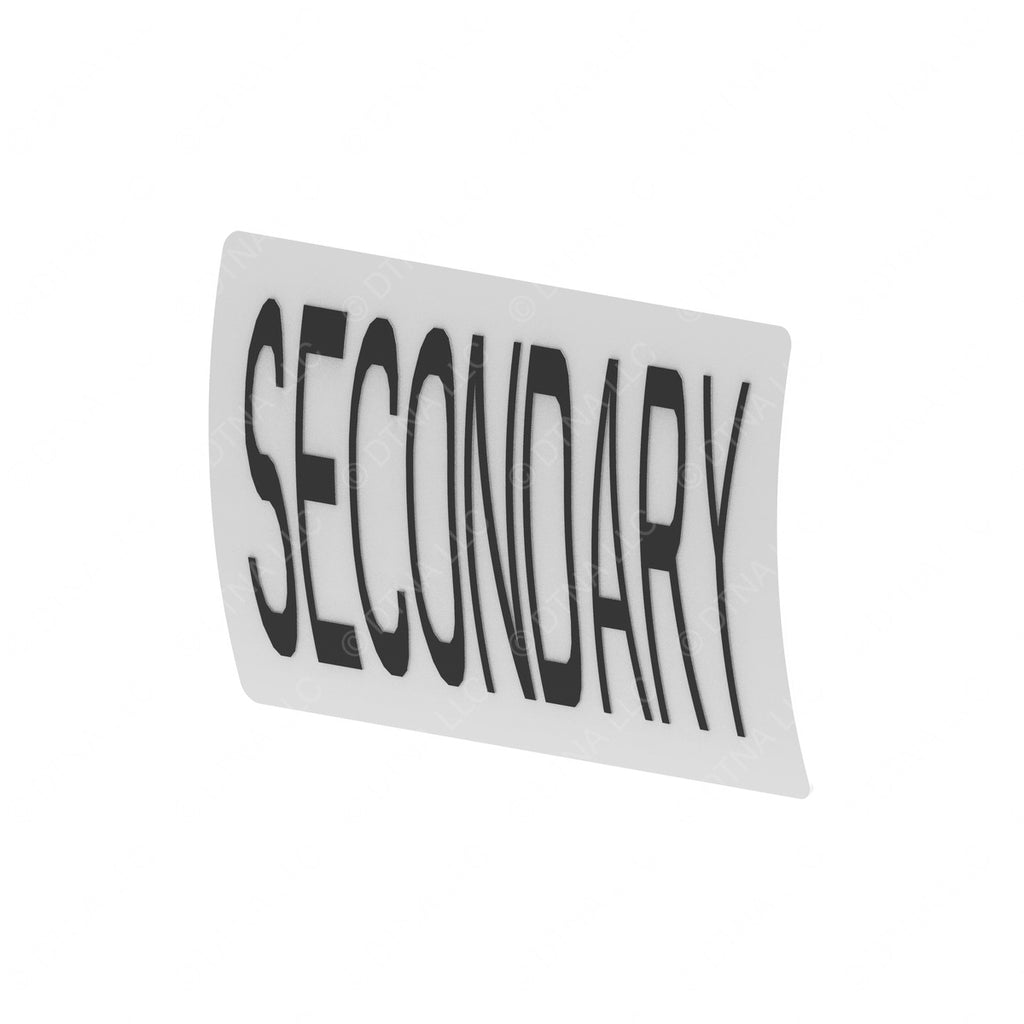 TBB 61170157 LABEL SECONDARY TANK