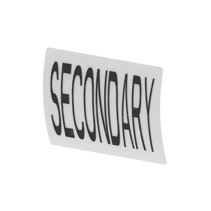 TBB 61170157 LABEL SECONDARY TANK
