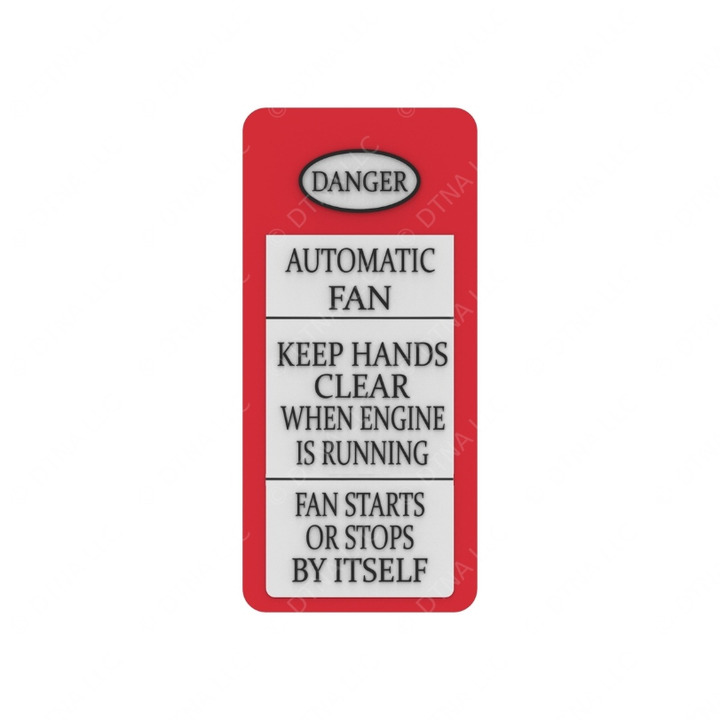 TBB 61190201 LABEL-FAN WARNING