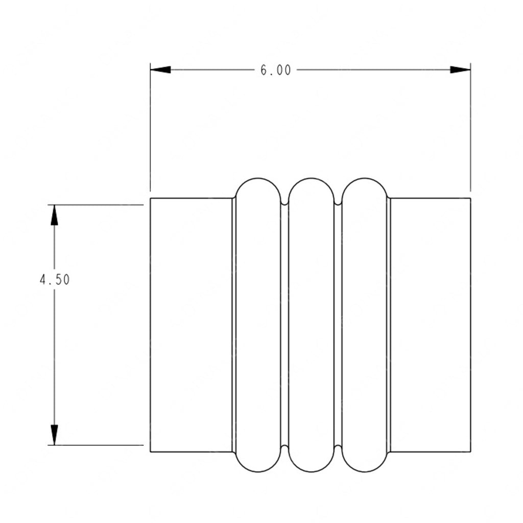 TBB 61231379 HUMP HOSE,4.5IN W/FLUOROCARBON LINING