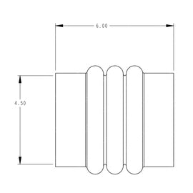 TBB 61231379 HUMP HOSE,4.5IN W/FLUOROCARBON LINING
