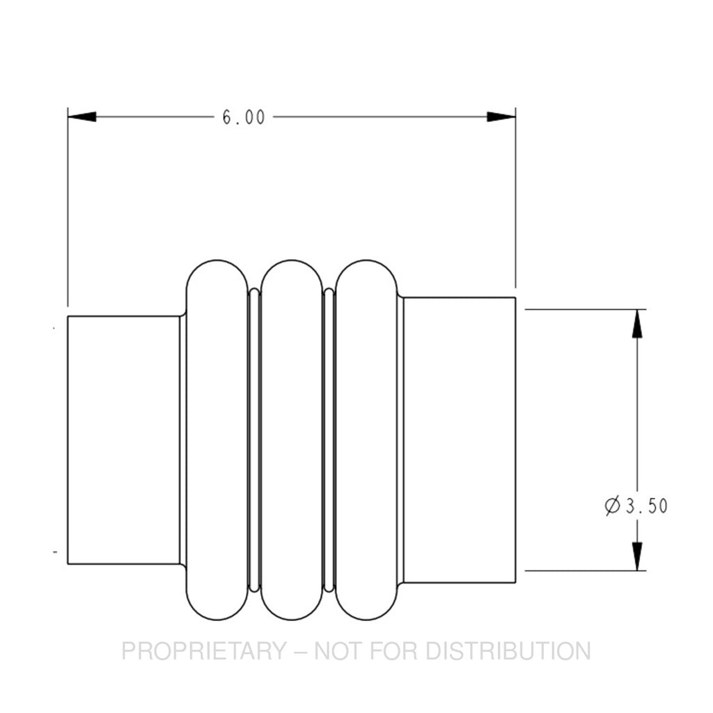 TBB 61231380 HUMP HOSE 3.0-3.5IN ID 6IN LONG
