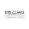 TBB 61270605 DECAL SHUT OFF VALVE