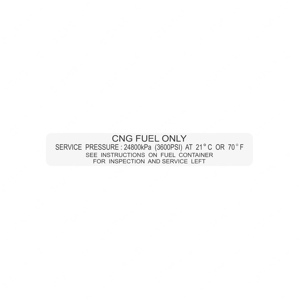 TBB 61270610 CNG LABLE EXT FUEL