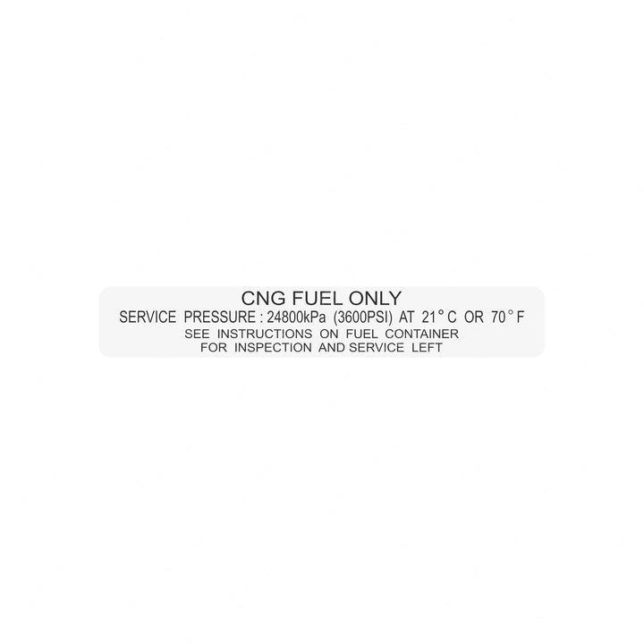 TBB 61270610 CNG LABLE EXT FUEL