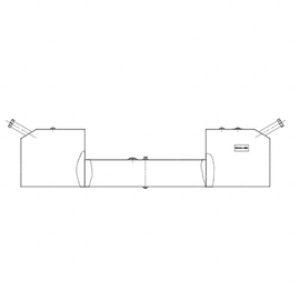 TBB 61272189 TANK FUEL SADDLE 100 GAL W/AUX PICKUP