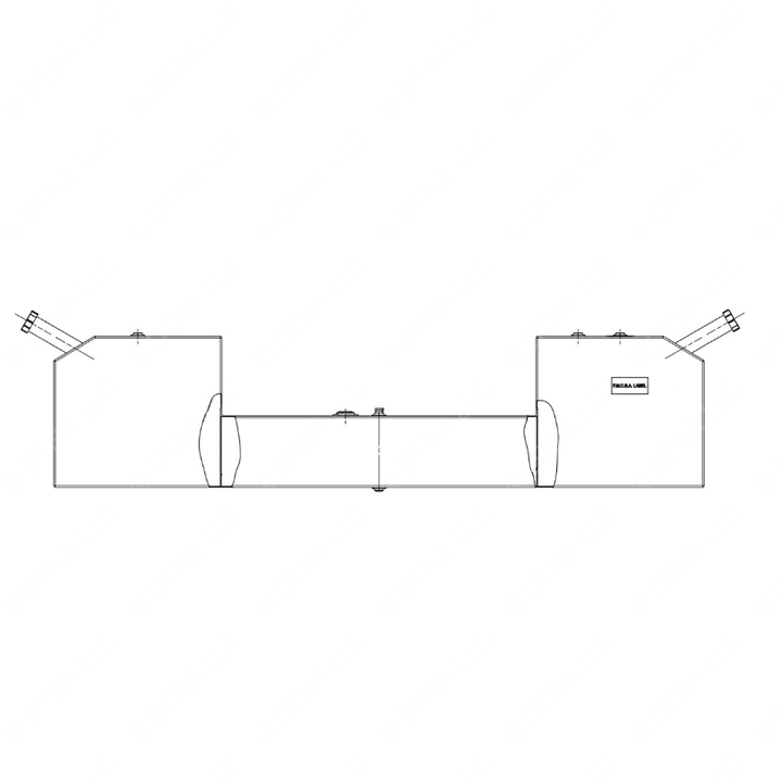 TBB 61272189 TANK FUEL SADDLE 100 GAL W/AUX PICKUP