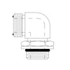 TBB 61360940 CONNECTOR-ELBOW 90 DEGREE