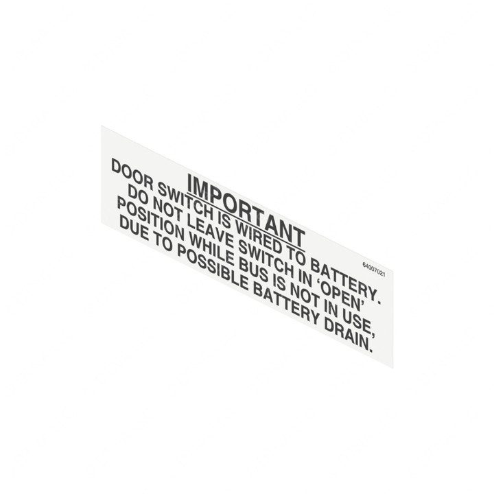 TBB 64007021 DECAL-AIR DOOR SWITC