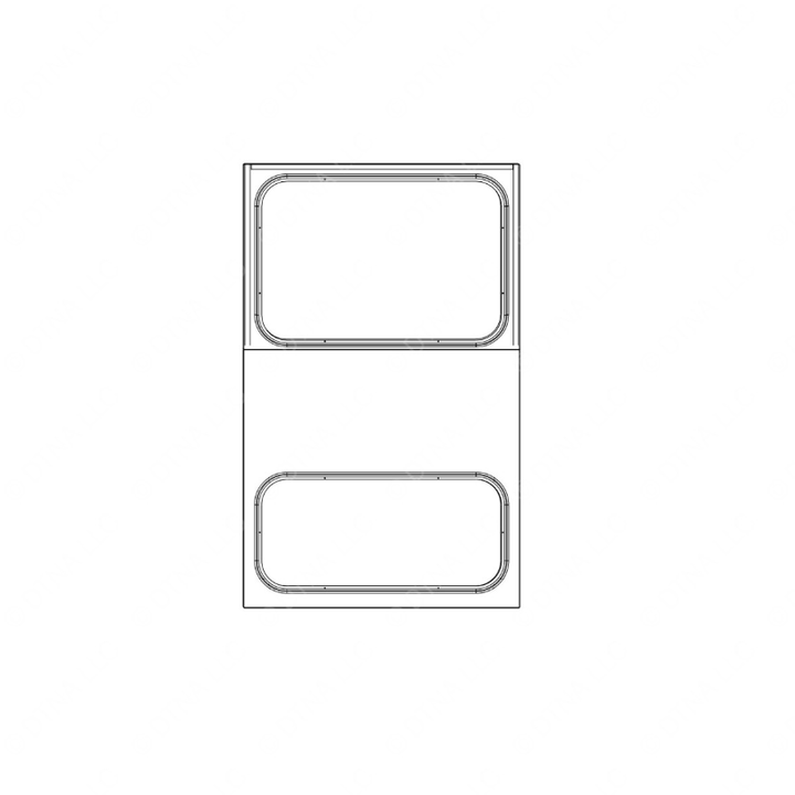 TBB 64008497 REAR DOOR SHELL FLAT W/LOWER GALVA PANEL