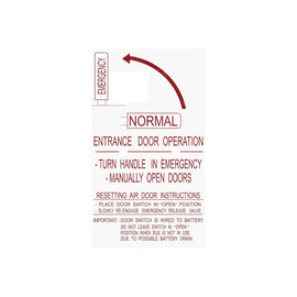 TBB 64008584 DECAL EMERGENCY RIDE