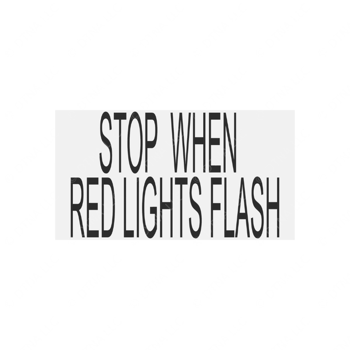 TBB 65007546 DECAL STOP WHEN RED