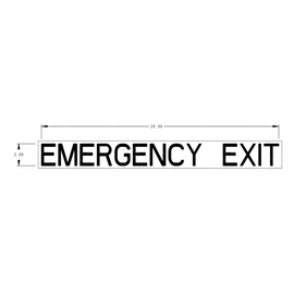 TBB 65007601 DECAL EMERGENCY EXI