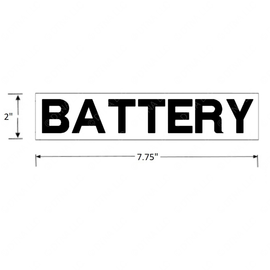 TBB 65007636 DECAL, BATTERY, 2