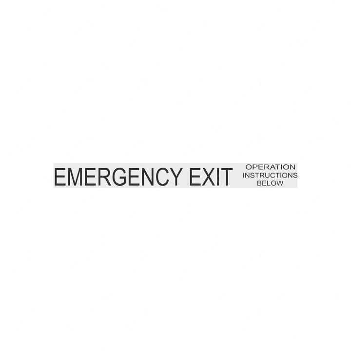 TBB 65007718 DECAL, EMERGENCY EXIT