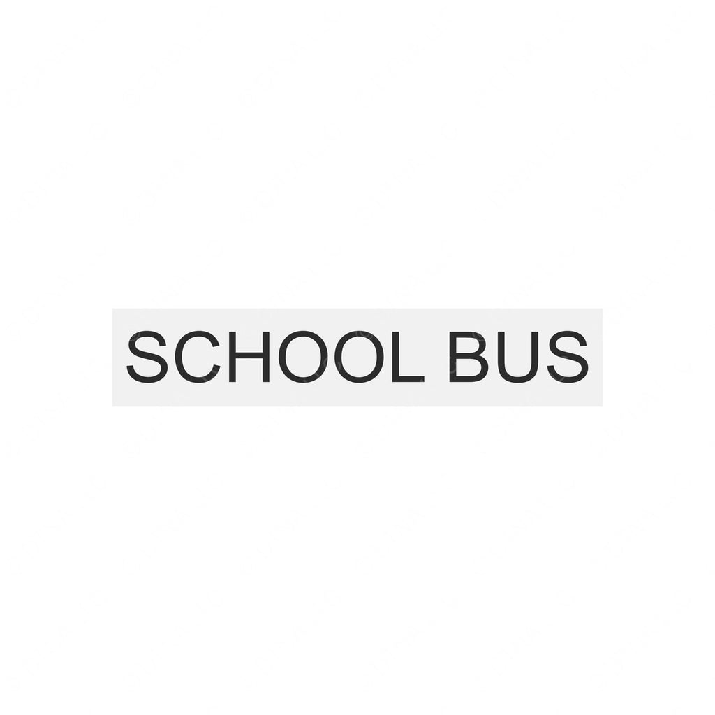 TBB 65007771 DECAL -SCHOOL BUS, 8.00IN  LTRS BLACK