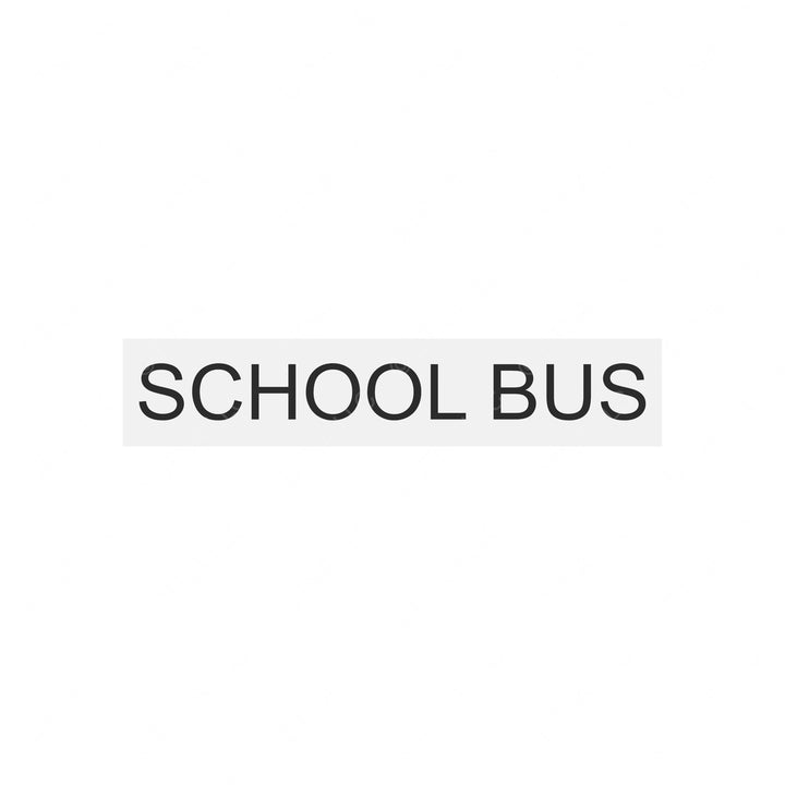 TBB 65007771 DECAL -SCHOOL BUS, 8.00IN  LTRS BLACK