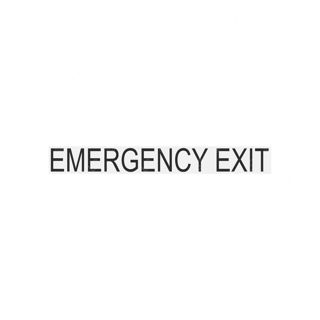 TBB 65007885 DECAL,EMERGENCY EXIT