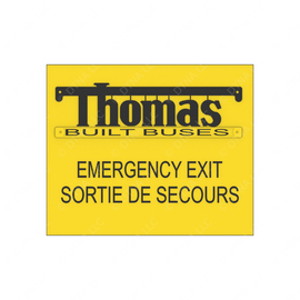 TBB 65008691 LABEL EMERGENCY EXIT
