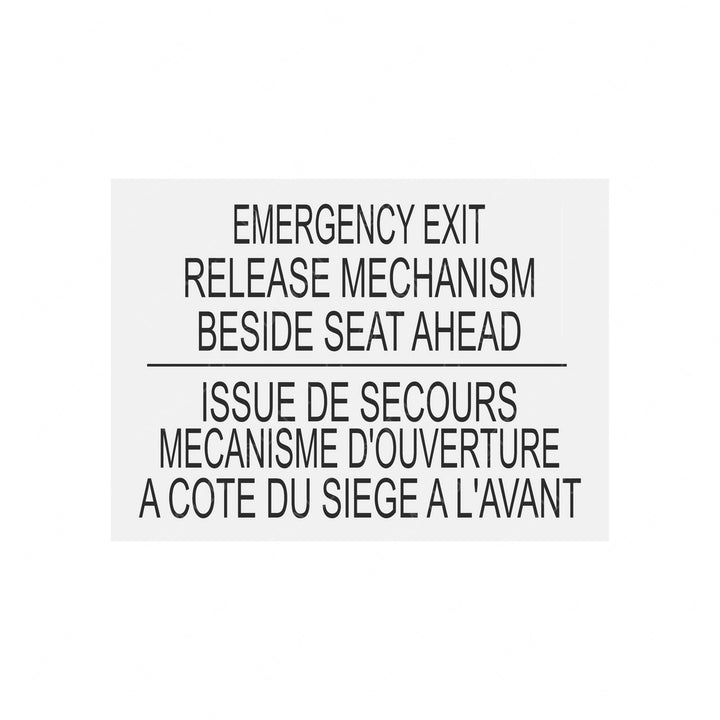 TBB 65008693 DECAL - EMERG EXIT REL