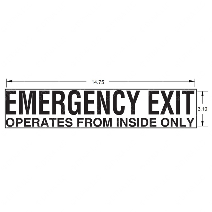 TBB 65009951 DECAL EMERGENCY DR
