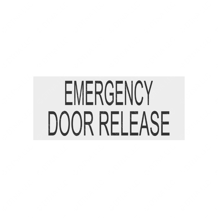 TBB 65012443 DECAL, EMERGENCY DOOR RELEASEIn.1In.