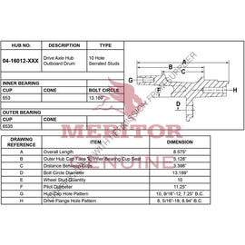 TDA 0416012003 WHEEL HUB
