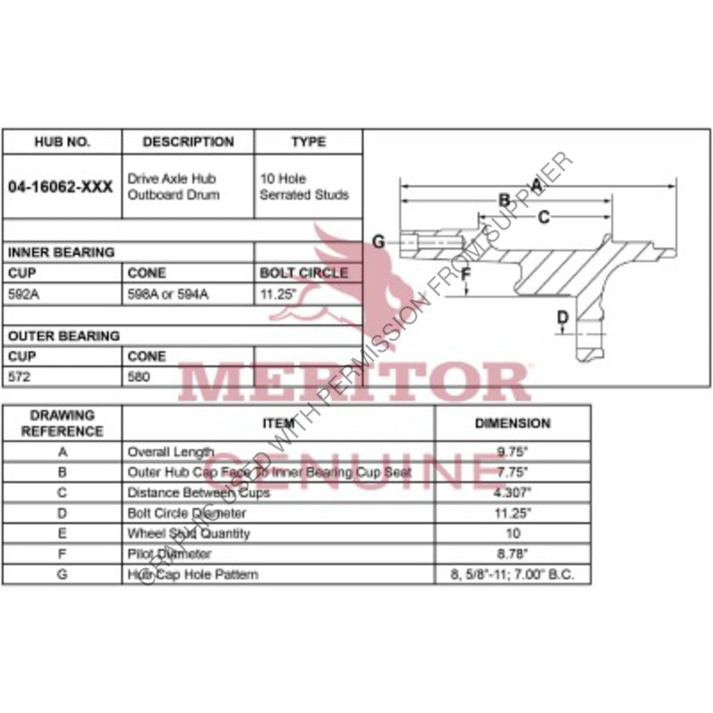 TDA 0416062007 HUB - AY/STUD/TR