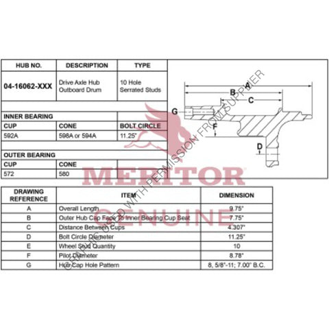 TDA 0416062007 HUB - AY/STUD/TR