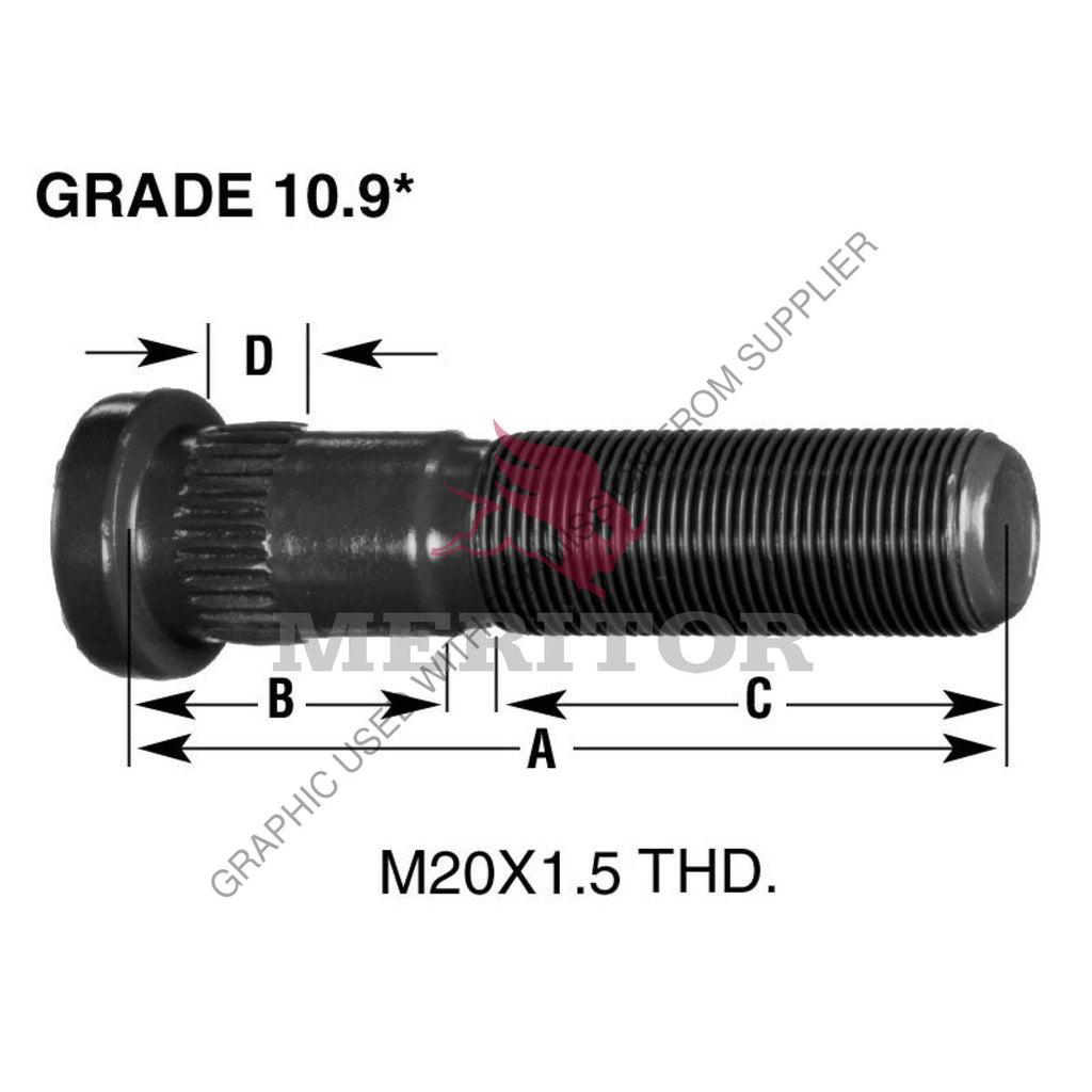 TDA 09001853 BOLT-SERR M20 X