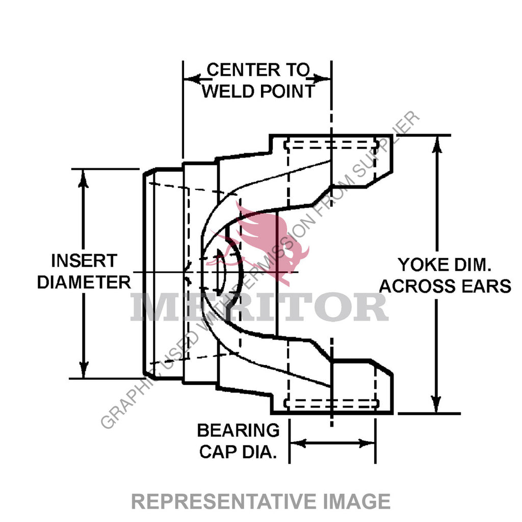 TDA 155N28307 WELD YOKE