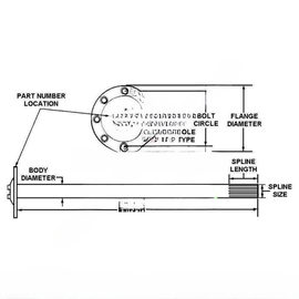 TDA 3202C9597 AXLE SHAFT