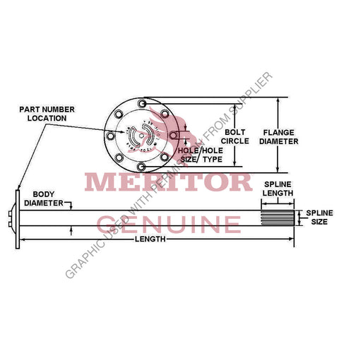 TDA 3202E9391 AXLE SHAFT
