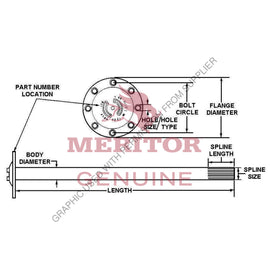 TDA 3202G9003 AXLE SHAFT RH