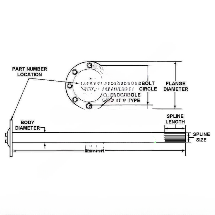 TDA 3202K9345 AXLE SHAFT
