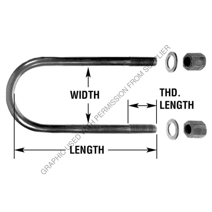 TDA R30U8161 15 U-BOLT ASSEMBLY