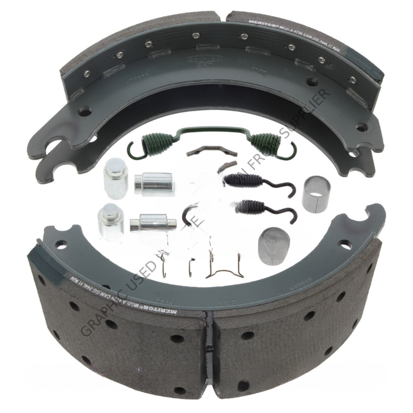 TDA XKMG2L4720QP BRAKE SHOE - LINED SHOE KIT WITH HARDWAR