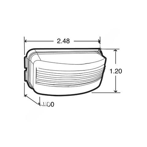 TL  15205 LAMP-LED,LICENSE,MODEL 15, CLEAR,12 V