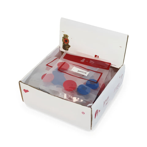 VEL 035012 SEAL GLADHAND, POLY 4 EA = 2Red & 2Blue