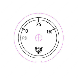 W22-00008-070 GAUGE-AIR PRESSURE,PRIM,POL