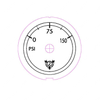 W22-00008-075 GAUGE-AIR PRESSURE,SECONDARY,