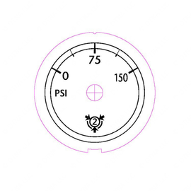 W22-00008-075 GAUGE-AIR PRESSURE,SECONDARY,