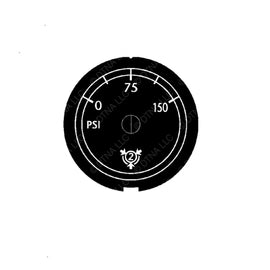 W22-00008-099 GAUGE-AIR PRES,SEC,2",W/O XDCR