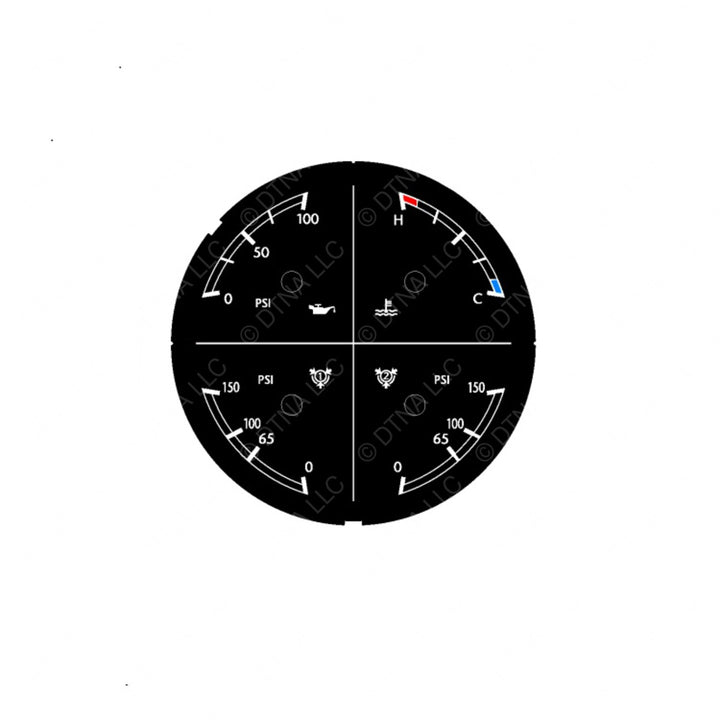 W22-00013-040 GAUGE-AIR PRESS,4N1,OP/CT,POL