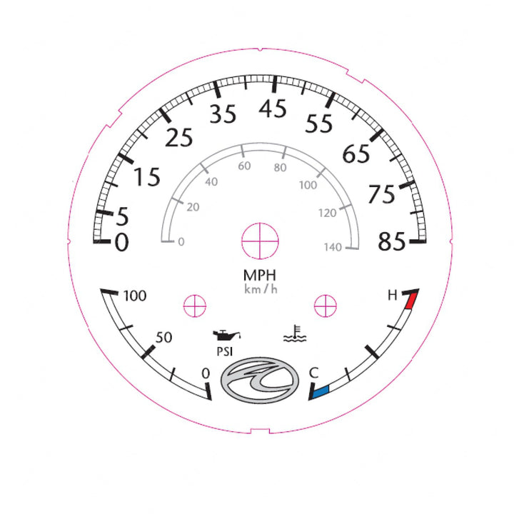 W22-00035-001 GAUGE-SPEED,3N1,OP/CT,AM CO,5"