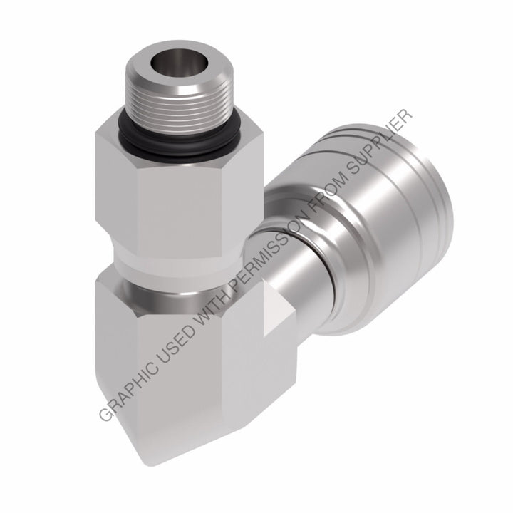 WH  06Z R66 FTNG, SAE ORB 90 DEG, MALE SWIVEL