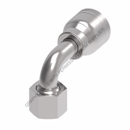 WH  08Z A28 FEMALEFOR-SEALSWIVELSHORTDROP90ELBOW