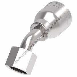 WH  08Z L68 FEMALEFOR-SEALSWIVEL45TUBEELBOW