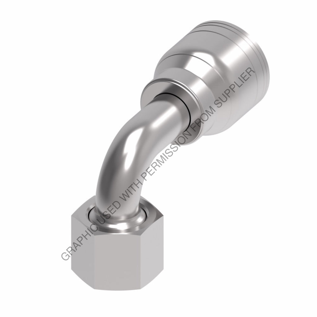 WH  12Z A32 FEMALEFOR-SEALSWIVELSHORTDROP90ELBOW