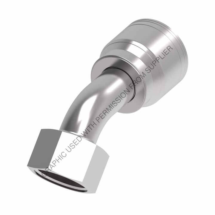 WH  12Z L72 FEMALEFOR-SEALSWIVEL45TUBEELBOW